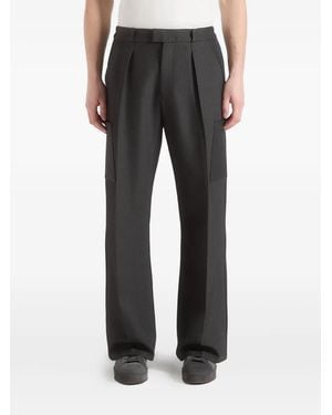 Manière De Voir Luca Relaxed Fit Pleated Pocket Trousers - Black