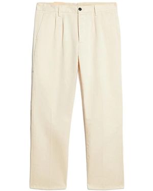 Fortela Pences Tapered Chino Trousers - Natural