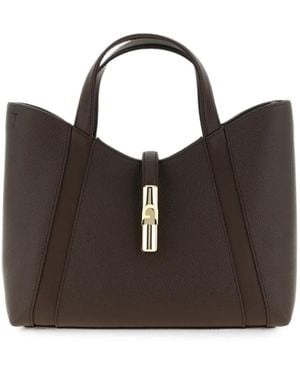 Furla Small Goccia Leather Tote Bag - Black
