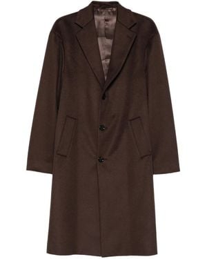 Lardini Notched-Lapels Coat - Brown