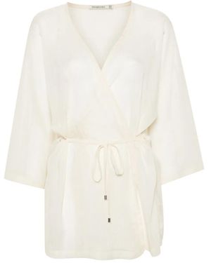 Paramidonna Semi-Doorzichtige Kimono - Wit