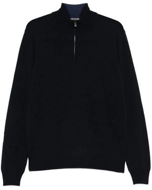 Corneliani Pullover mit Reißverschluss - Schwarz