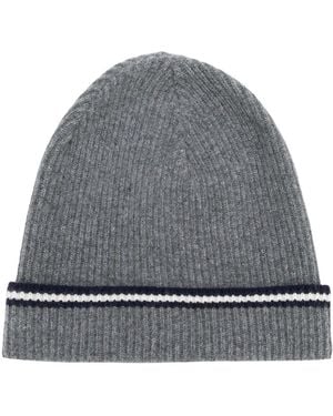 Bally Stripe Beanie - Gray