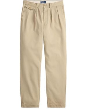 Polo Ralph Lauren Pleated Twill Trousers - Natural