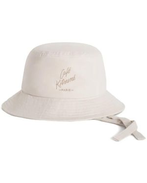 Café Kitsuné Logo Bucket Hat - White