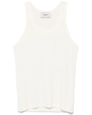 Coperni Trägershirt Mit Logo-Stickerei - Weiß