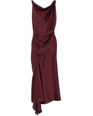 Victoria Beckham Draped asymmetric dress - Lila