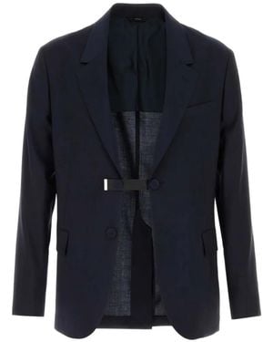 Fendi Wollen Blazer Met Gesp - Blauw