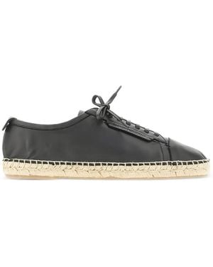 Emporio Armani Lace-Up Espadrilles - Black