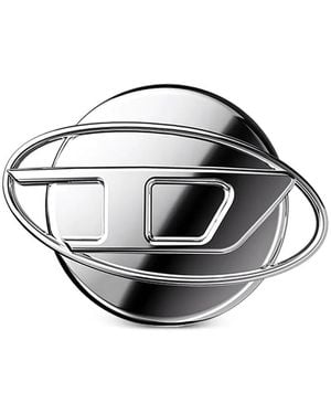 DIESEL X Casetify Logo-Plaque Phone Grip Stand - Metallic