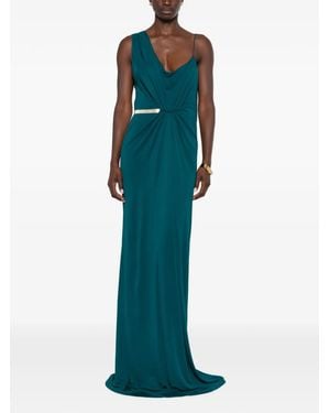 Tom Ford Asymmetric Draped Evening Maxi Dress - Green