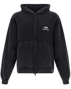 Balenciaga Inside Out zip-up hoodie - Azul