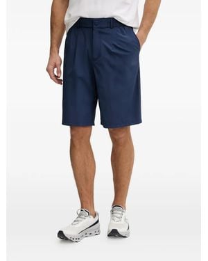 Guess Logo-Print Tailored Shorts - Blue