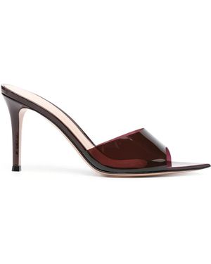 Gianvito Rossi Elle 85mm レザーミュール - ブラウン