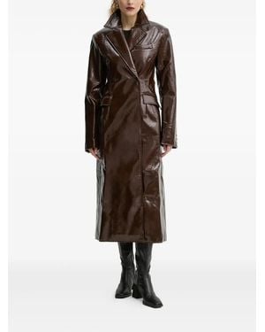 Herskind Double-Breasted Collared Coat - Brown