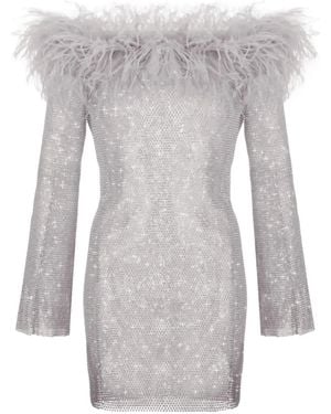 Santa Brands Mini-Jurk Met Kristallen - Grijs