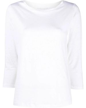 Majestic Filatures Crop-Sleeve T-Shirt - White