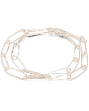 Wouters & Hendrix Les Eternelles Hammered-Link Bracelet - White