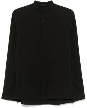 Transit Band-Collar Shirt - Black