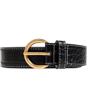 Duke & Dexter Ellis Croc-Effect Belt - White