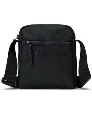 Polo Ralph Lauren Borsa A Spalla Con Logo Goffrato - Nero
