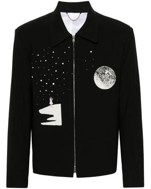 Limitato X Tom Hammick Dreamers Illustration-Print Shirt Jacket - Black