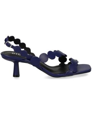 Bibi Lou Onami Scalloped Leather Sandals - Blue