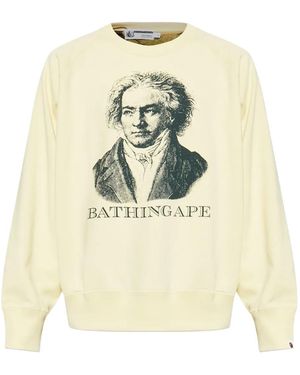 A Bathing Ape Legacy Cotton Sweatshirt - White