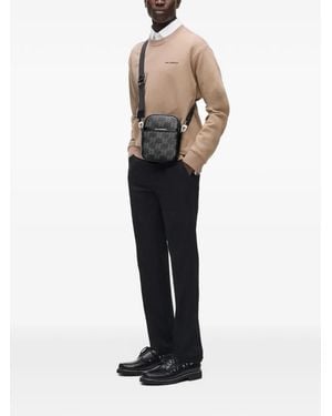 KARL LAGERFELD Monogram-Canvas Crossbody Bag - White