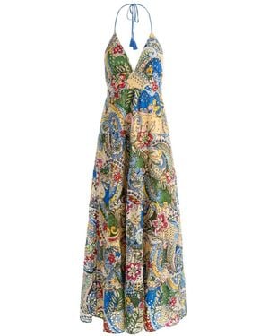 Alice + Olivia Karolina Tiered Paisley-Print Dress - White