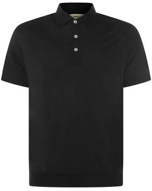 Altea Half-Button Polo Shirt - Black