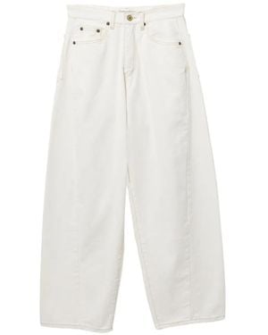 LA PISCINE Asymmetric Denim Jeans - White