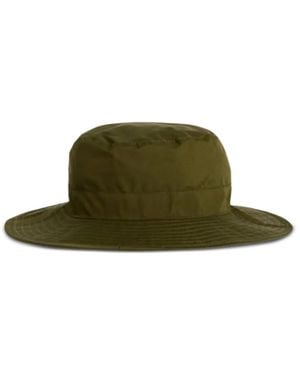Barbour Logo-Patch Wide-Brim Hat - Green