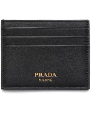 Prada Leren Pasjeshouder - Zwart