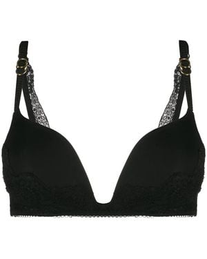 Stella McCartney Gewatteerde Bh Met Kanten Afwerking - Zwart