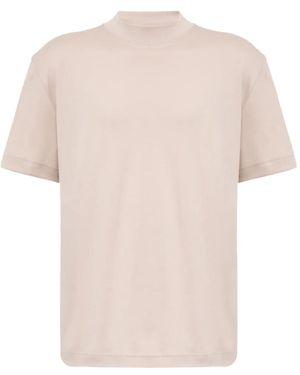 Eleventy Camiseta Con Cuello Redondo - Rosa