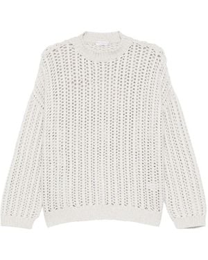 Brunello Cucinelli Open-Knit Jumper - White