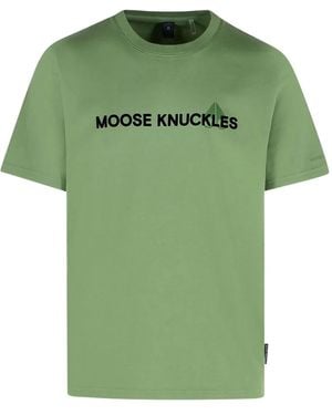 Moose Knuckles T-Shirt En Coton À Logo - Vert