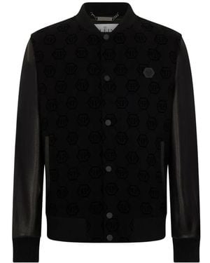 Philipp Plein Monogram Bomber Jacket - Black