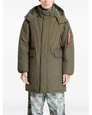 Alpha Industries Hooded Puffer Parka - Green