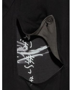 Yohji Yamamoto Cut Out-Detail Blazer - Black