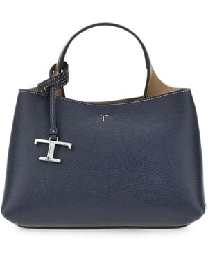 Tod's T Timeless Leather Cross Body Bag - Blue