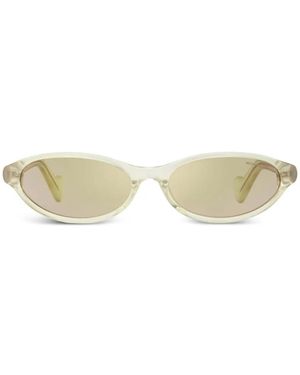 Moncler Oval-Frame Sunglasses - Natural
