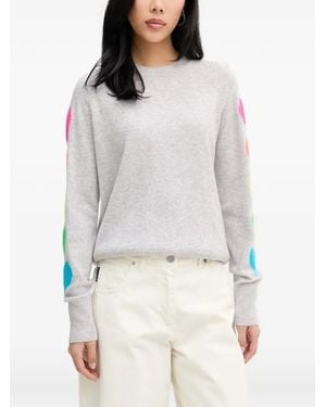 From Future Heart-Intarsia Raglan-Sleeve Sweater - White