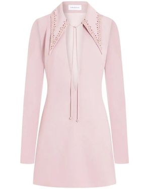 16Arlington Imre Embellished-Collar Mini Dress - Pink