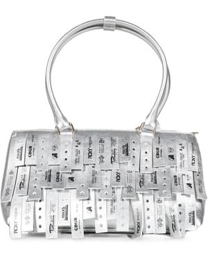 PRAYING Wristband-Tassel Tote Bag - White