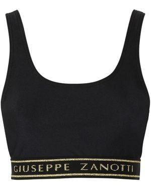 Giuseppe Zanotti Halina Logo-Underband Tank Top - Black