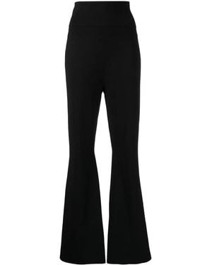 Stella McCartney High-Waisted Flared-Leg Pants - Black