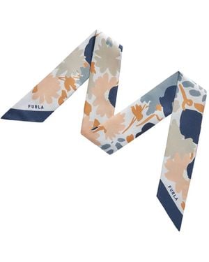 Furla Floral-print Scarf - White