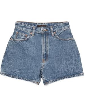 Nudie Jeans Maeve Denim Shorts - Blue